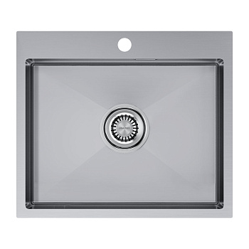 Кухонная мойка Paulmark VELTEN 59 PM805951-BS 59х51 цвет брашированная нержавеющая сталь поверхность матовая