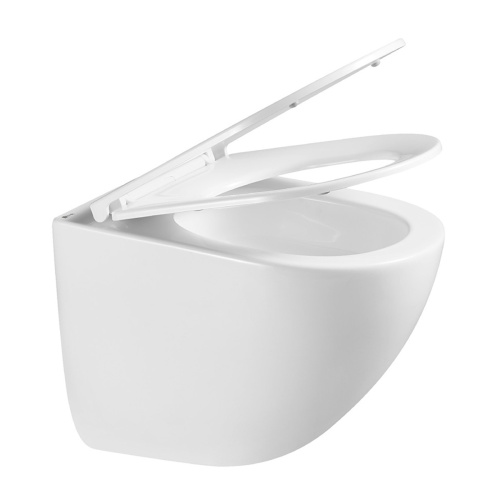 Унитаз подвесной LeMark Glazer 9614003 белый с сиденьем микролифт безободковый смыв торнадо - фото 2