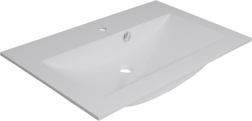 Раковина из литьевого мрамора Aquanet Мадонна НФ-00007502 91х56 полувстраиваемая цвет белый 1 отверстие под смеситель - фото 2