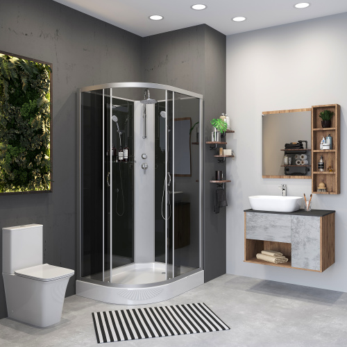 Душевая кабина Niagara Classic 35121433RBKT 120х80 асимметричная без крыши ориентация правая - фото 3