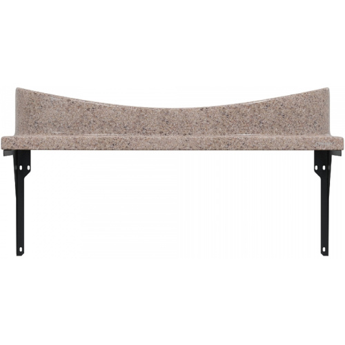 Раковина из искусственного камня СанТа 900142 70х45 подвесная цвет речной песок 1 отверстие под смеситель - фото 3