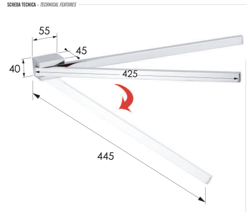 Полотенцедержатель Remer Flat FT36CR - фото 2