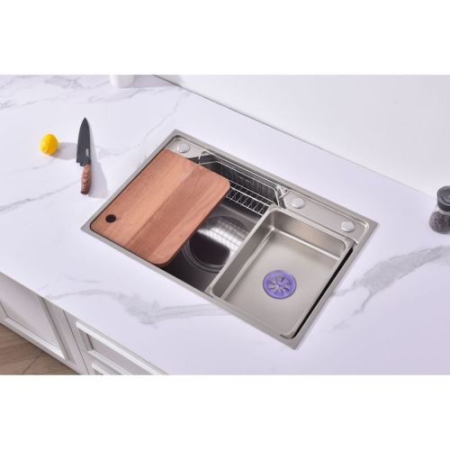 Кухонная мойка Fmark FSC7846L 78х46 цвет сатин поверхность матовая - фото 5