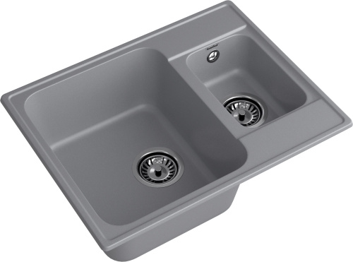 Кухонная мойка Granfest Quarz 09 темно-серый 62х48 цвет темно-серый поверхность матовая - фото 2