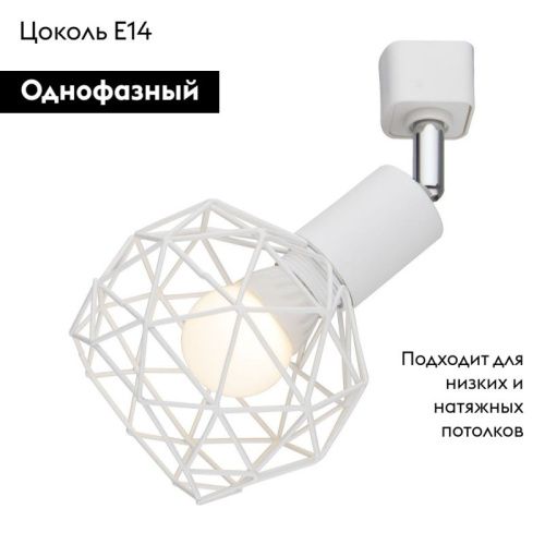 Трековый светильник Arte Lamp Sospiro (Соспиро) A6141PL-1WH - фото 2