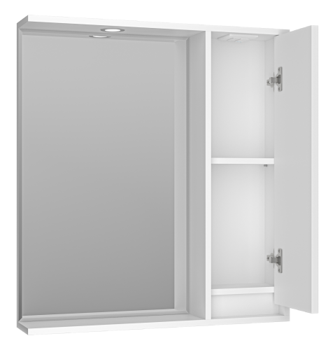 Зеркало-шкаф Brevita Balaton BAL-04075-01-П 73х14х80 подвесной цвет белый - фото 4