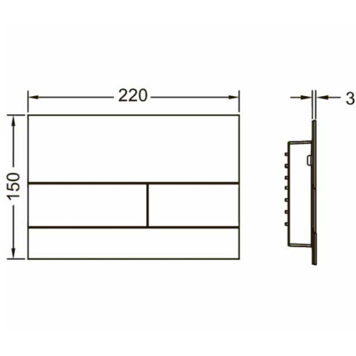 Панель смыва механическая Tece TECEsquare 9240841 цвет золото - фото 2