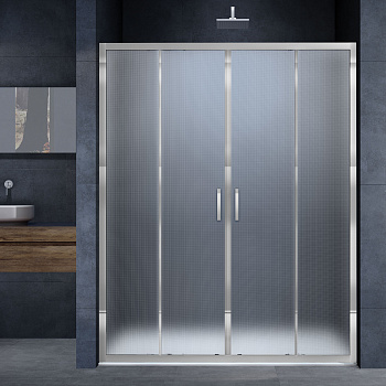 Душевая дверь Vincea Alpha VDS-3AL2160MT 160х190 стекло текстурное профиль хром глянцевый