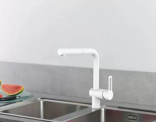 Смеситель для кухни Paffoni Ringo RIN295BO на мойку белый - фото 2