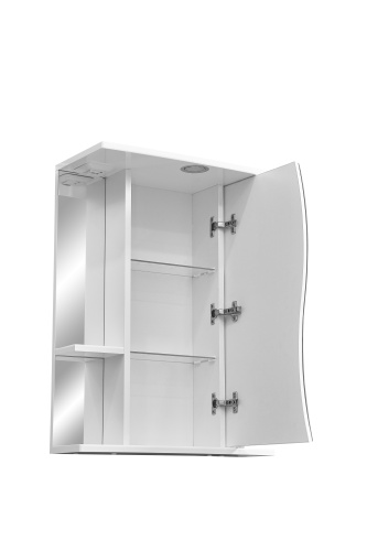 Зеркало-шкаф Stella Polar Волна SP-00000042 55х24х70 подвесной цвет белый - фото 4