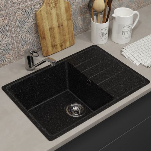 Кухонная мойка Uperwood ECON UPD-506 4910201242 60х40 цвет черный поверхность матовая - фото 2