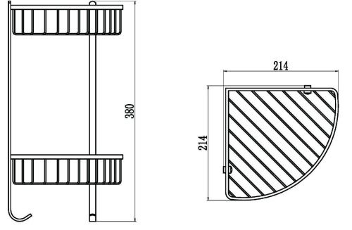 Полка в ванную комнату Savol S-002554 - фото 2