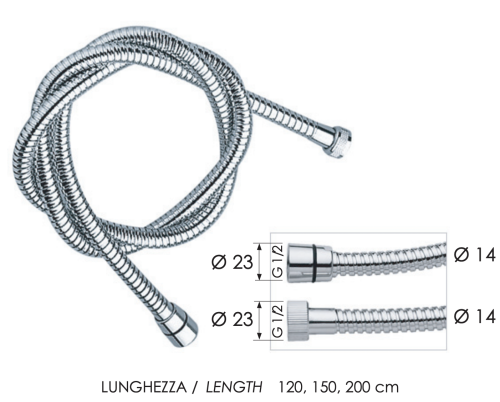 Шланг для душа Remer 333CN150 хром - фото 2