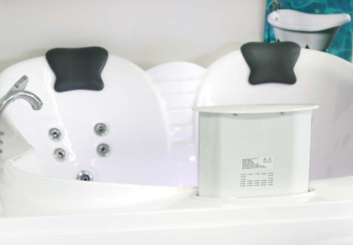 Ванна акриловая гидромассажная Gemy G9089 O R 187х187 пристенная квадратная с каркасом - фото 4