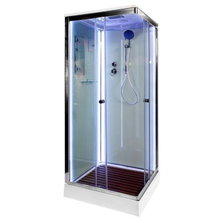 Душевая кабина AvaCan K409SLED 90х90 квадратная с крышей ориентация универсальная