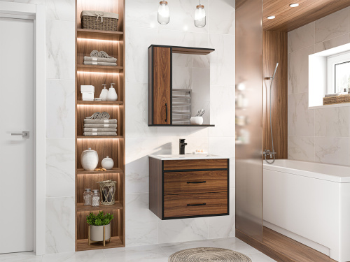 Тумба под раковину Misty Кедр П-Кед09060-011По 59х44х48 подвесная - фото 5