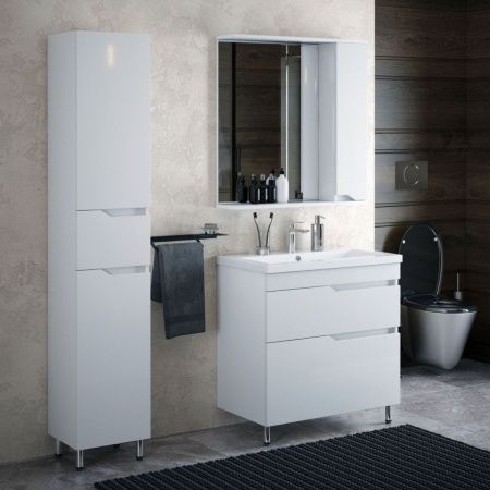 Зеркало-шкаф Corozo Теона SD-00001513 80х70 подвесной цвет белый