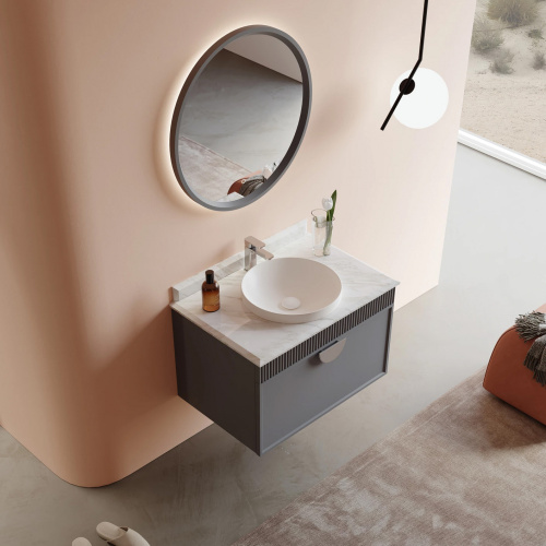 Тумба с раковиной Orka Molino 5004666 82х55х53 цвет антрацит матовый - фото 3