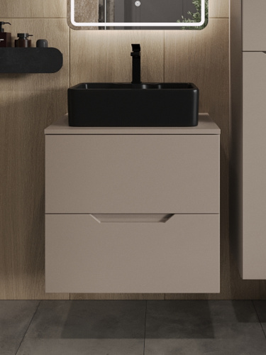 Тумба с раковиной Orange Line Li-60TuLMDF+B01-475MB 61х46х70 - фото 3