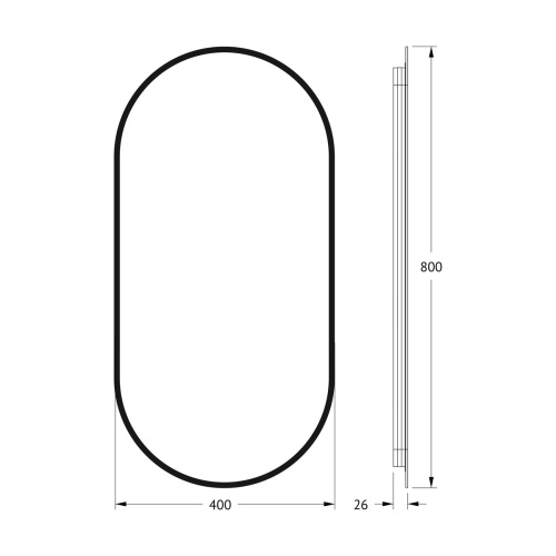 Зеркало в ванную Defesto AURA DF 2932 40х80 - фото 2