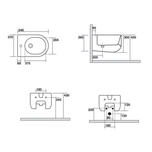 Биде Kerasan Flo 312330 подвесное - фото 2