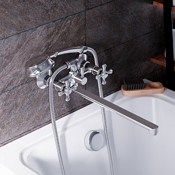 Смеситель для ванны и душа Damixa Retro 239500000 настенный хром