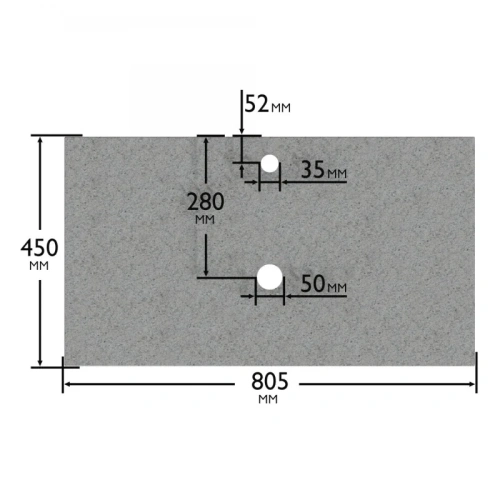 Столешница СанТа 900148 81х45 подвесная цвет вулканический-серый - фото 2