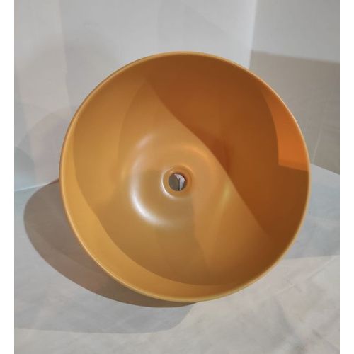 Раковина керамическая White Ceramic Dome W0307OC 40х40 накладная цвет оранжевый