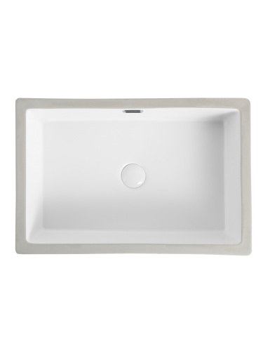 Раковина из сантехнического фарфора Orange B02-600W 60х40 встраиваемая цвет белый глянцевый - фото 3