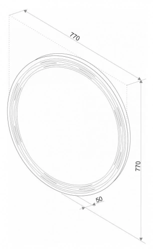 Зеркало в ванную Art&Max BOLOGNA AM-Bol-D770-DS-F-H 77х77 - фото 2