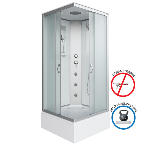 Душевая кабина Niagara Classic 11081424G 90х90 квадратная с крышей ориентация универсальная - фото 2