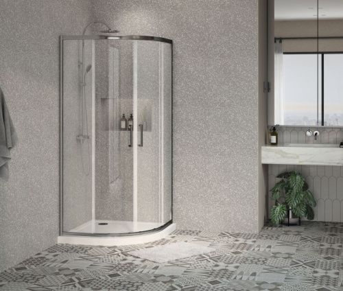 Душевой уголок Azario Ostin AZ-121 S А 90*90*195 90х90 стекло прозрачное профиль хром без поддона - фото 4