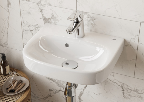 Раковина из сантехнического фарфора Roca Debba 7327998000 32х40 подвесная цвет белый - фото 5