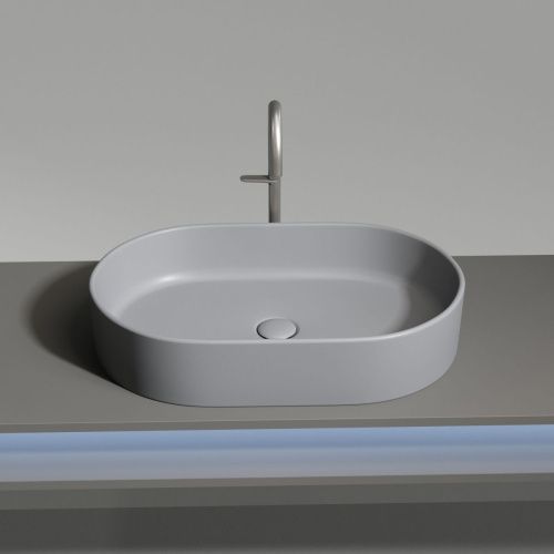 Раковина из сантехнического фарфора Ceramica Nova ELEMENT CN6048MH 60х40 накладная цвет черный без отверстий под смеситель - фото 3