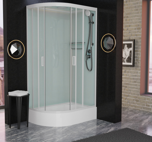 Душевая кабина Frank 129009 120х80 с крышей ориентация правая - фото 2