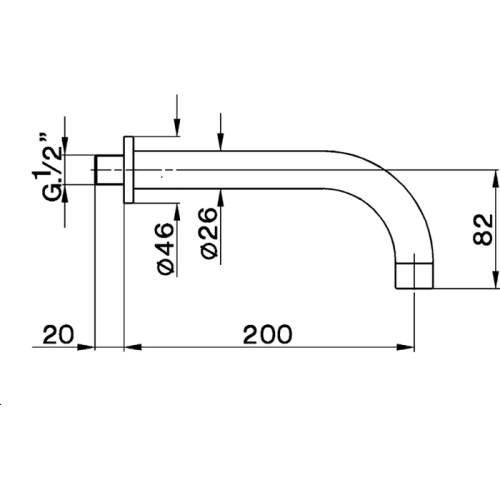 Излив для ванны Cisal ZA00125021 хром - фото 2