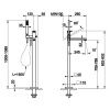 Смеситель Gessi Eleganza 46131#713 напольный латунь