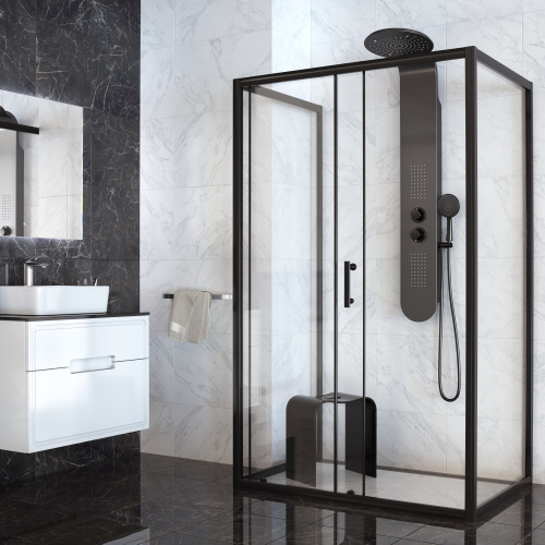 Душевая панель Taliente TA-G-A03Bb круглая настенная - фото 2