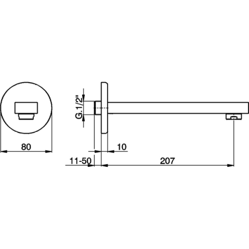 Излив для ванны Cisal Roadster RR00024021 хром - фото 2