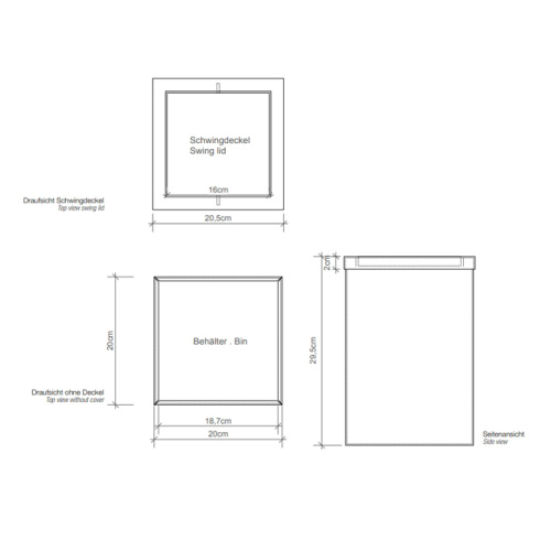 Ведро мусорное Decor Walther Universal 610170 - фото 2