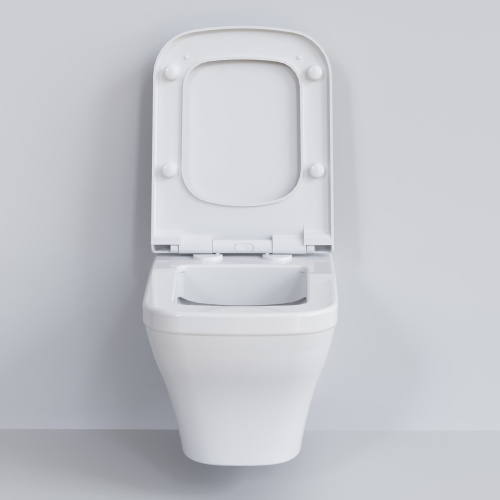 Унитаз подвесной Ambassador Benefit 203T20001R-202T20001S белый глянцевый с сиденьем микролифт - фото 3