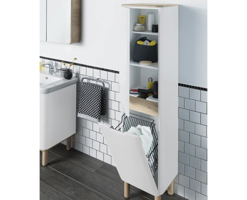 Шкаф-пенал Vitra Sento 60854 40х35х158 подвесной цвет белый матовый - фото 3