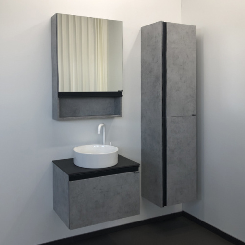 Тумба с раковиной Comforty Эдинбург 00-00002782CF 60х40х53 подвесная цвет бетон светлый - фото 5