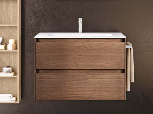 Тумба под раковину Berloni Bagno WAKBS2CHDIC 1430 80х46х55 подвесная цвет дуб темный