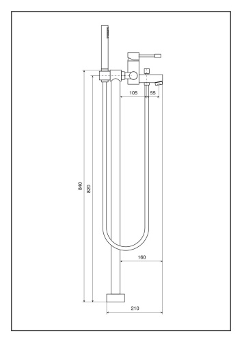 Смесители Emmevi Eden 7100128/CR напольный хром - фото 2