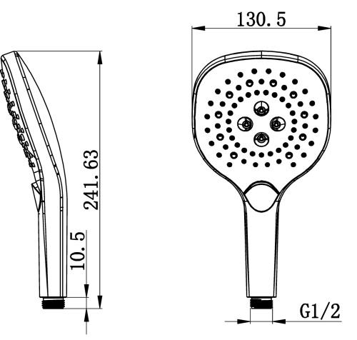 Лейка для душа Wonzon & Woghand WW-981358-MB - фото 2