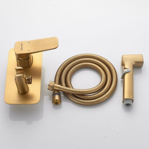 Гигиенический душ со смесителем Shevanik S9905G золотой сатин - фото 4