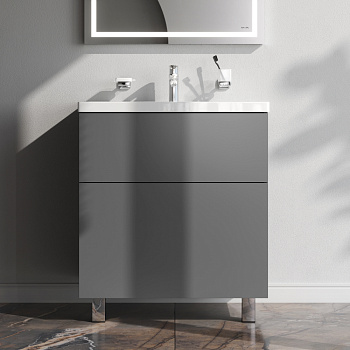 Тумба под раковину Am.Pm Gem M90FSX07522GM32 75х41х81 напольная цвет графит матовый