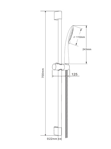 Душевой гарнитур Orange O-Shower OS805cr настенный  хром - фото 5