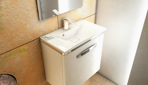 Раковина из литьевого мрамора Uperwood Elen 291120417 64х45 полувстраиваемая цвет белый - фото 2